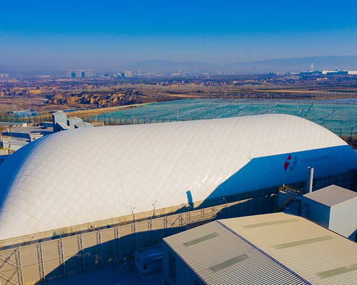 清露金华节能科技助力天津电厂环保升级 气膜安装工程全记录